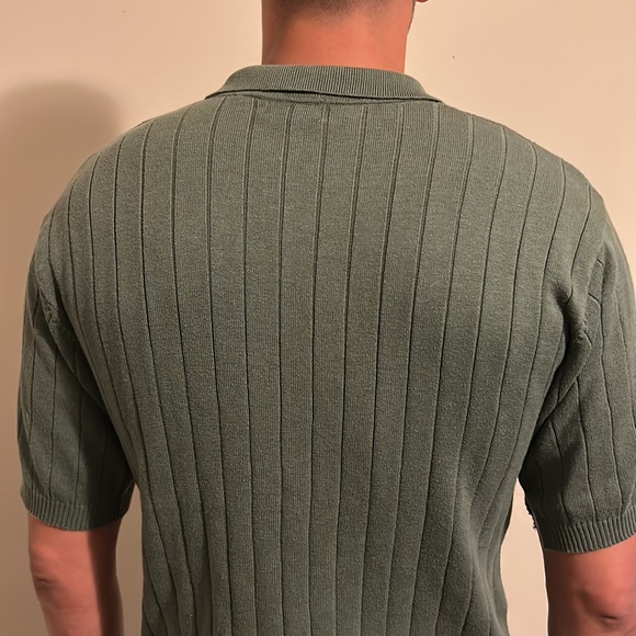 Men’s Green Knit Polo - Picture 4 of 5